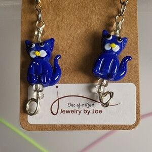 Blue Cat Keychain